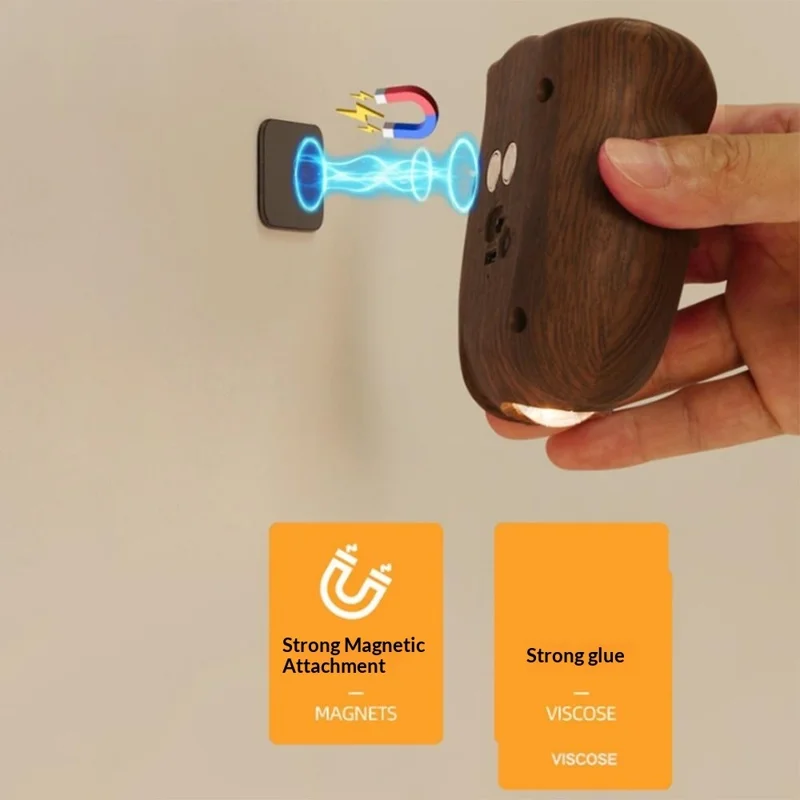 Owl Motion Sensor Night Light Magnetic Rechargeable Wall Light for Hallway Corridor - White