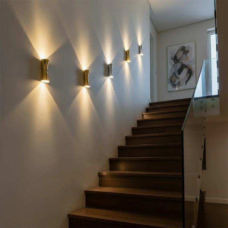 Motion Sensor Night Light Cordless Magnetic Wall Light Dimmable LED Lamp for Bedroom Staircase Hallway - Light Wood Grain