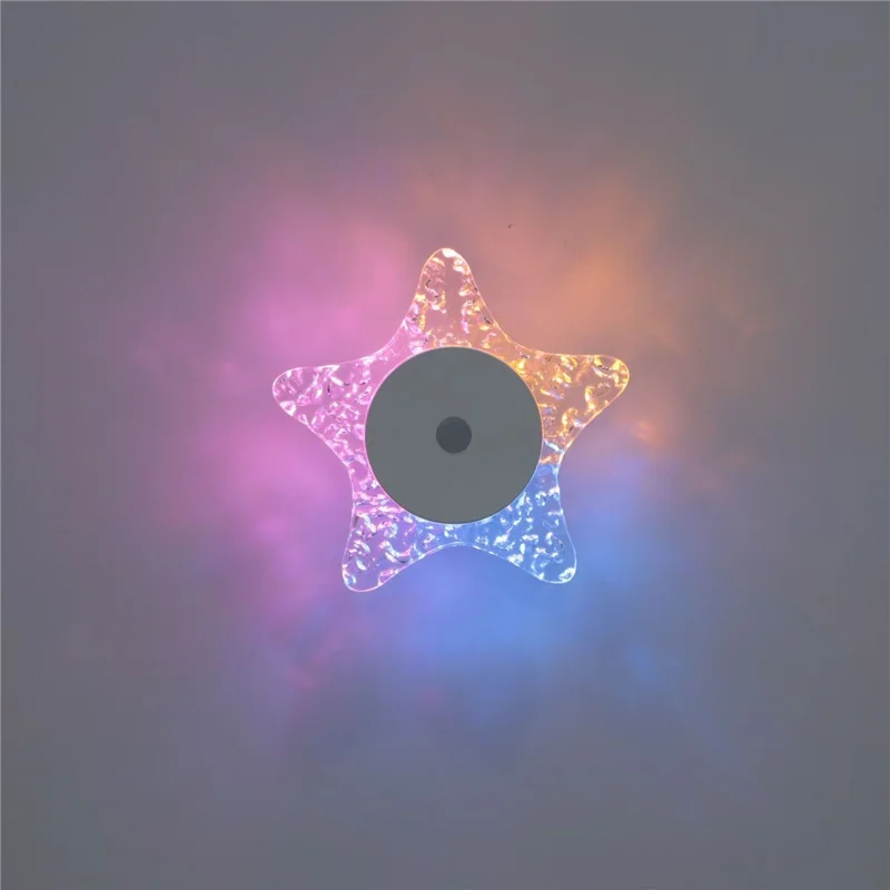 Star-shaped Night Light Motion Sensor Magnetic Base 3 Color Adjustable Ambient Wall Light