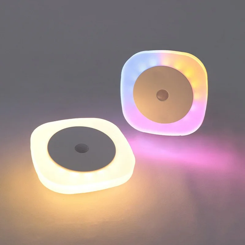 Square Night Light Motion Sensor Magnetic Base 3 Color Adjustable Ambient Wall Light - Matte / White Core