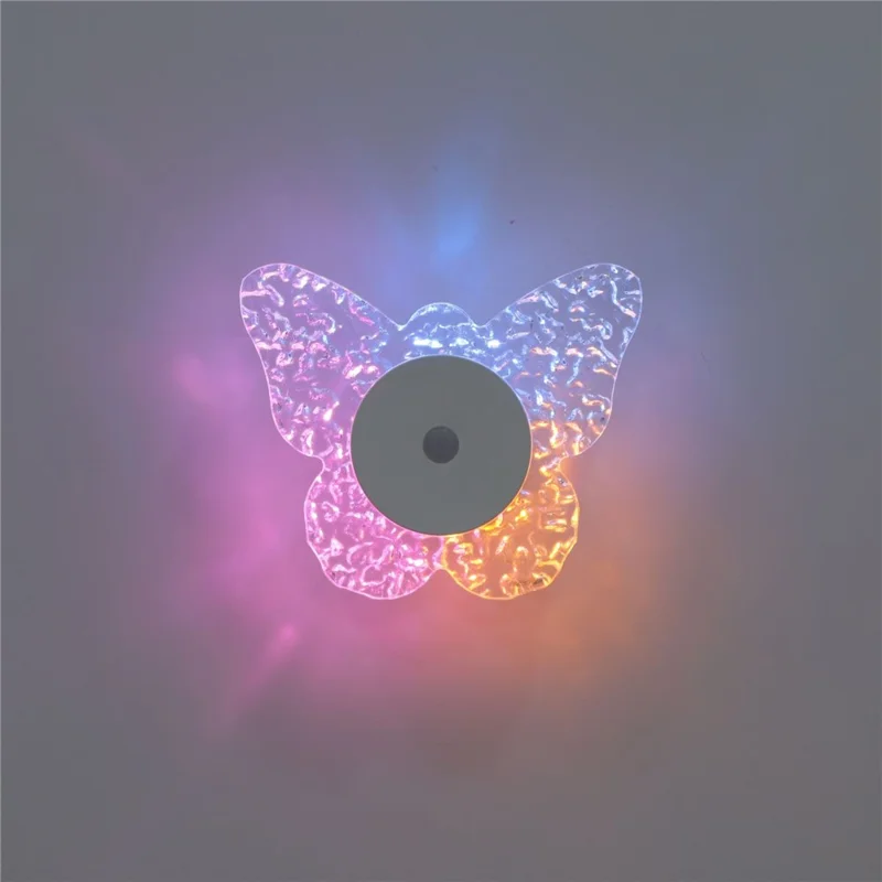Butterfly Shaped Wall Light Motion Sensor Rechargeable 3-Color Dimmable Night Light Magnetic Base