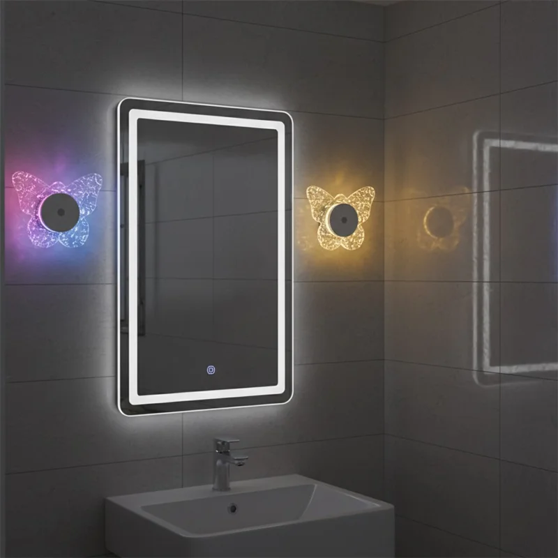 Butterfly Shaped Wall Light Motion Sensor Rechargeable 3-Color Dimmable Night Light Magnetic Base