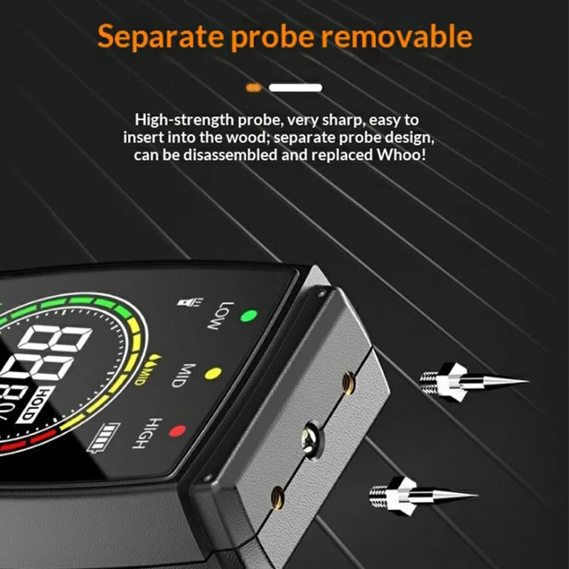R&D MT-19C Wood Moisture Meter Digital LCD Moisture Detector for Timber Paper Building Materials (without Battery)