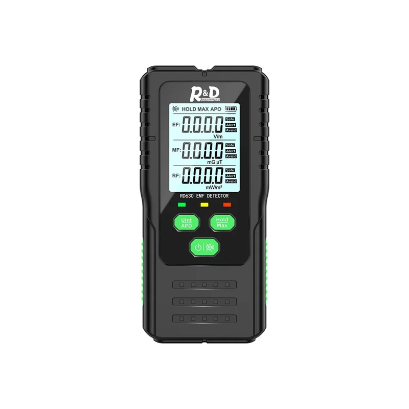 R&D Instruments EMF Detector 3 in 1 Electric Magnetic RF Radiation Meter EF MF Frequency Tester