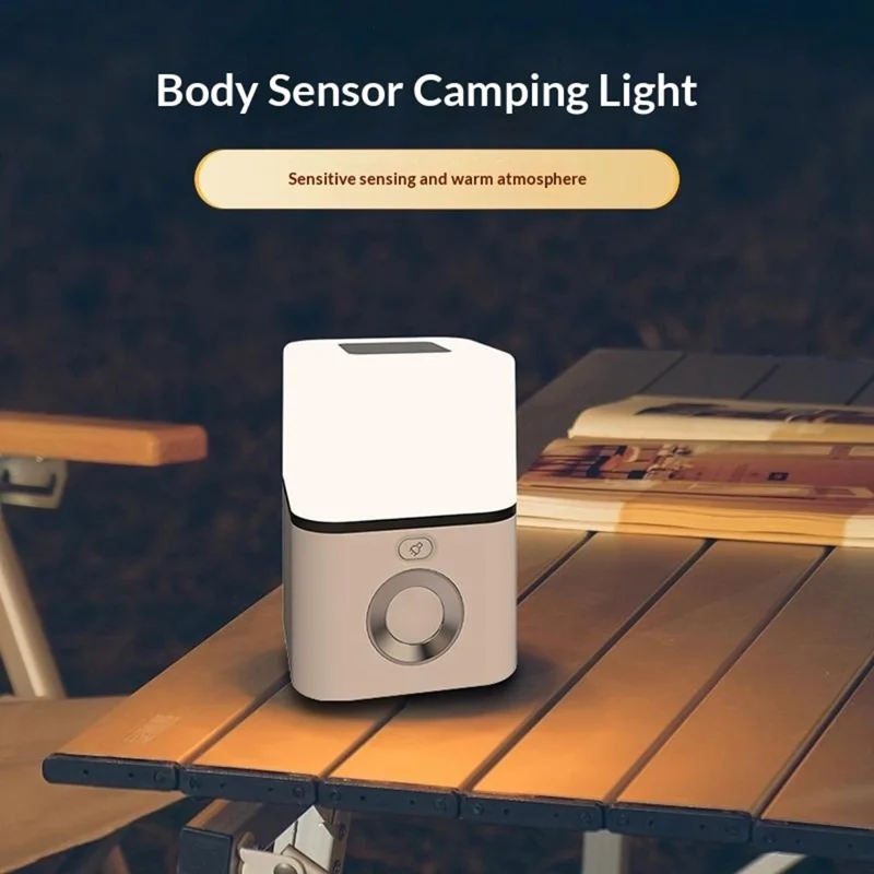 TB-137SLIR 2000mAh Rechargeable PIR Motion Sensor Night Light Portable LED Camping Light for Bedroom Outdoor