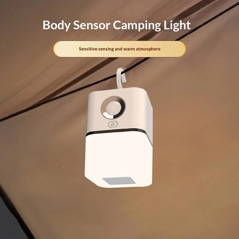 TB-137SLIR 2000mAh Rechargeable PIR Motion Sensor Night Light Portable LED Camping Light for Bedroom Outdoor