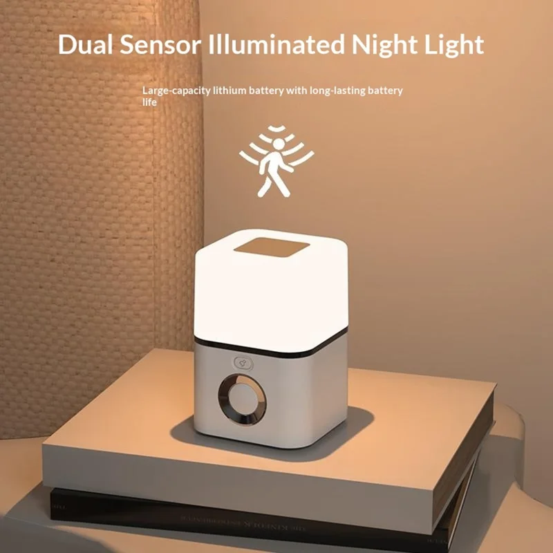 TB-137SLIR 2000mAh Rechargeable PIR Motion Sensor Night Light Portable LED Camping Light for Bedroom Outdoor
