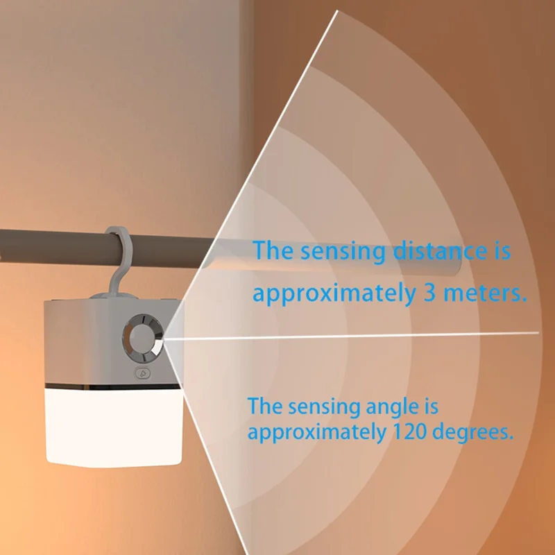 TB-137SLIR 2000mAh Rechargeable PIR Motion Sensor Night Light Portable LED Camping Light for Bedroom Outdoor