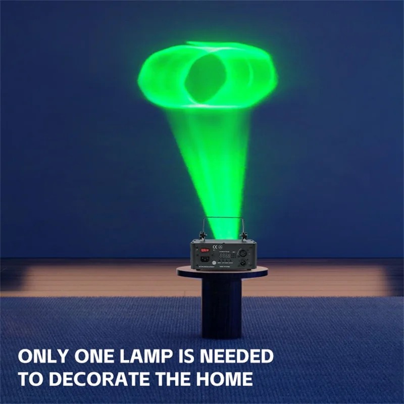 Projecteur laser RGB 5 en 1, 1000+ motifs, lampe d'ambiance avec télécommande pour DJ, KTV, bar - Noir