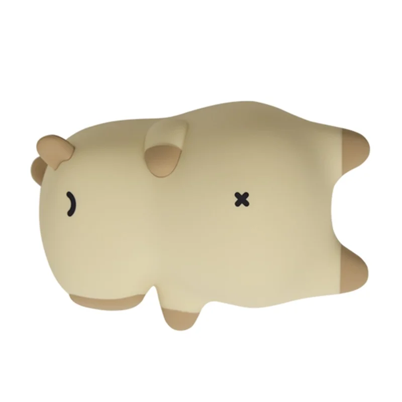 A073 Lampe de Nuit en Silicone en Forme de Capybara Ronflant, 3 Niveaux de Luminosité avec Minuterie, Idéale pour la Chambre à Coucher