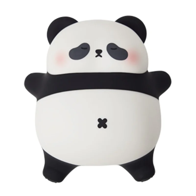 A071 Veilleuse Panda en Silicone avec Son de Ronflement Lampe de Sommeil Tactile Douce pour Chambre