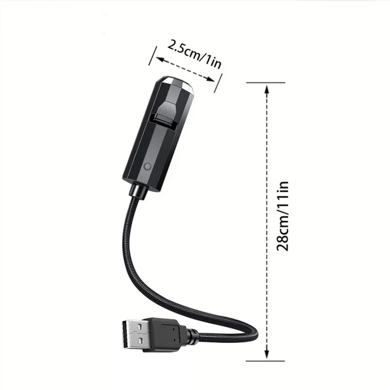 Lampe de projection LED USB avec col flexible et diapositives remplaçables, veilleuse pour chambre - Papillon 1