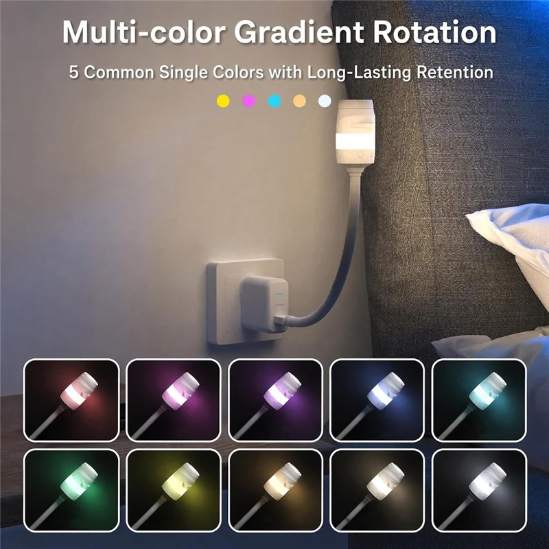 USB Galaxy Projector Night Light with 13 Replaceable Star Discs 360 Degree Adjustable Gooseneck Projection Lamp for Kids Room