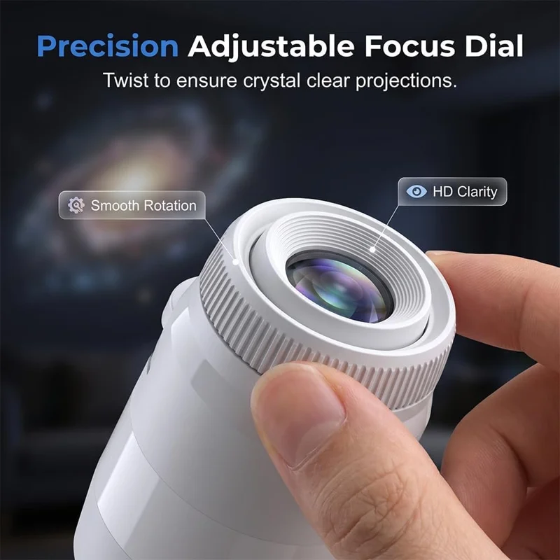 USB Galaxy Projector Night Light with 13 Replaceable Star Discs 360 Degree Adjustable Gooseneck Projection Lamp for Kids Room