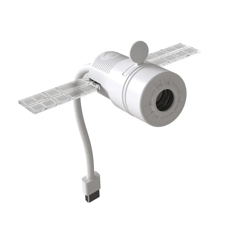 Satellite Projector Light with 10 Projection Films 360 Degree Flexible Arm USB Starry Sky Night Lamp for Bedroom - White
