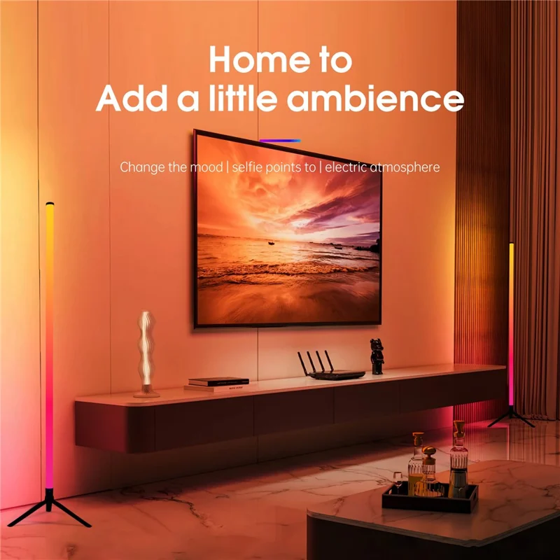 103cm RGB Floor Lamp 5W USB Powered PC Remote Control Music Rhythm Light for Bedroom