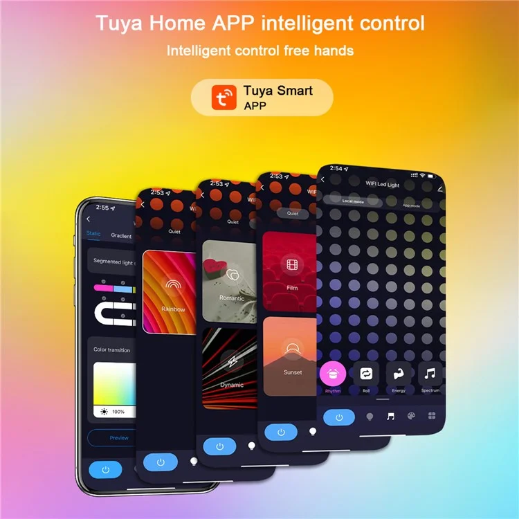 LIXINCORDA 6Pcs RGBIC LED Wall Lamp with Smart APP Voice Control DIY Hexagonal Honeycomb LED Light (Tuya WiFi Version)