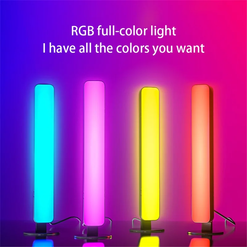 LIXINCORDA SAL042 2PCS Desktop RGB Color Light Bar Gaming Party Music Pickup Sync TV Backlight for Home Bedroom