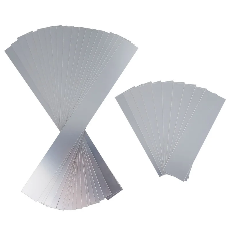H01210 10Pcs Mirror Stripe Acrylic 3D Wall Stickers Wall Decor for Restaurant TV Background, Size S: 5x20cm - Black