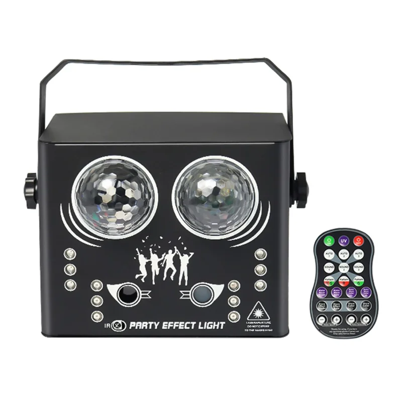5-in-1 LED Effect Light Strobe Laser Water Streak Pattern Disco Light Lamp for Party Club Bar - US Plug