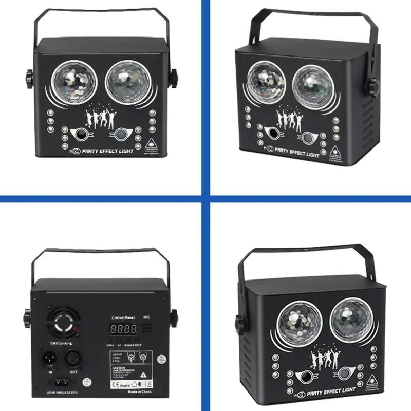 5-in-1 LED Effect Light Strobe Laser Water Streak Pattern Disco Light Lamp for Party Club Bar - US Plug