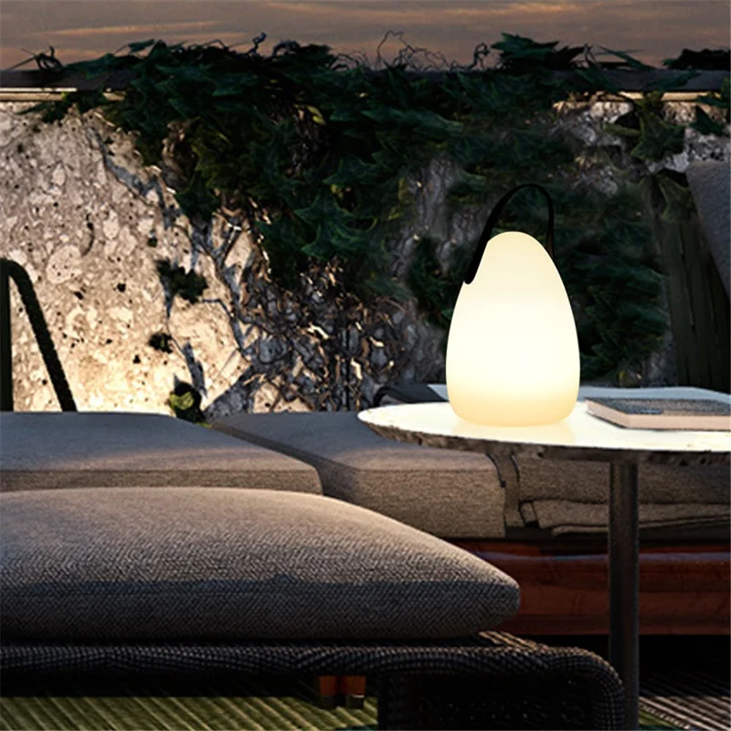 Egg Shape Portable Lantern Table Lamp 16 Colors USB Rechargeable Camping Tent LED Light with Remote Controller