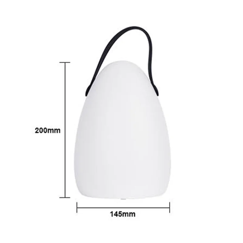 Egg Shape Portable Lantern Table Lamp 16 Colors USB Rechargeable Camping Tent LED Light with Remote Controller