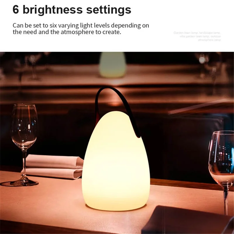 Egg Shape Portable Lantern Table Lamp 16 Colors USB Rechargeable Camping Tent LED Light with Remote Controller