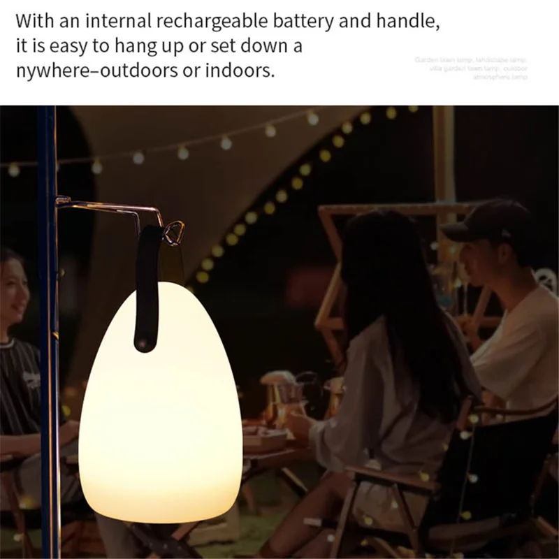 Egg Shape Portable Lantern Table Lamp 16 Colors USB Rechargeable Camping Tent LED Light with Remote Controller