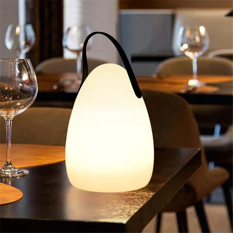 Egg Shape Portable Lantern Table Lamp 16 Colors USB Rechargeable Camping Tent LED Light with Remote Controller