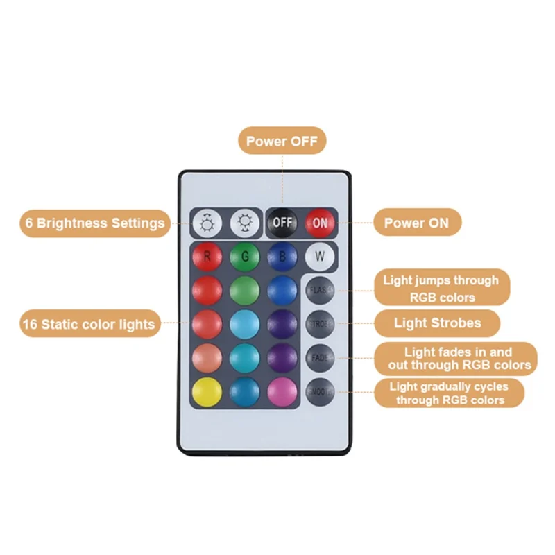 Trapezoid Portable Lantern Lamp 16 Colors Brightness Adjustable USB Rechargeable LED Light with Remote Controller