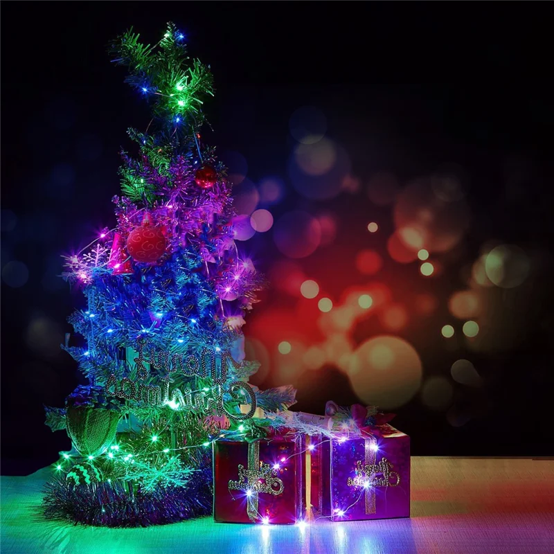 6Pcs / Set 1m 10-LED Wine Bottle Plug String Light Copper Wire LED Christmas Festival Lighting Decor - Multi-Color