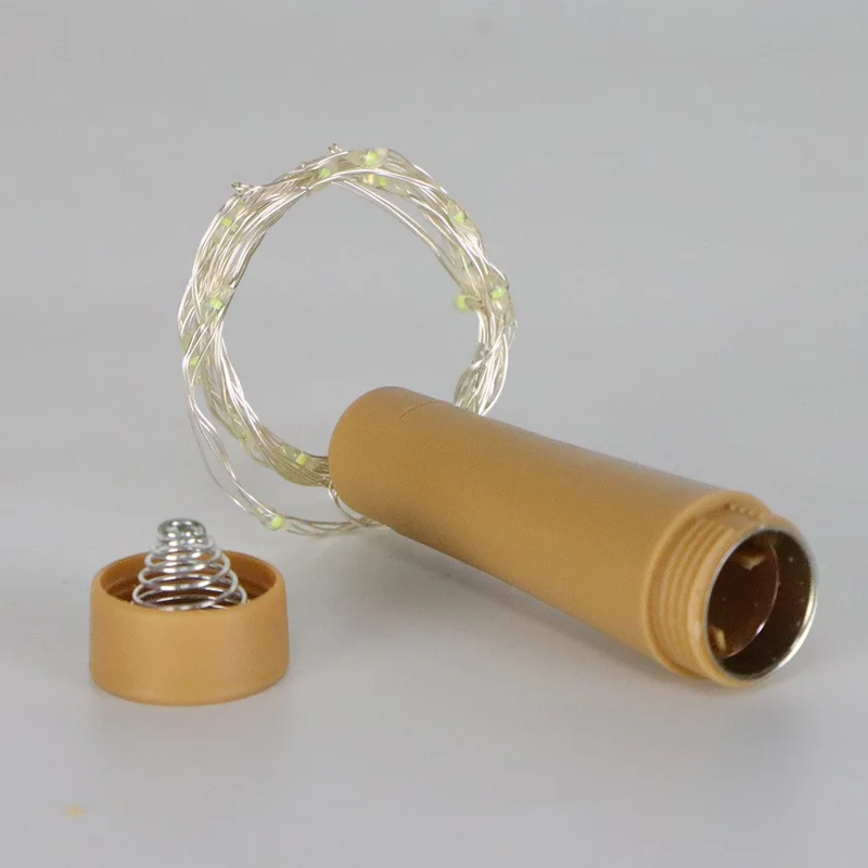 6Pcs / Set 1m 10-LED Wine Bottle Plug String Light Copper Wire LED Christmas Festival Lighting Decor - Multi-Color