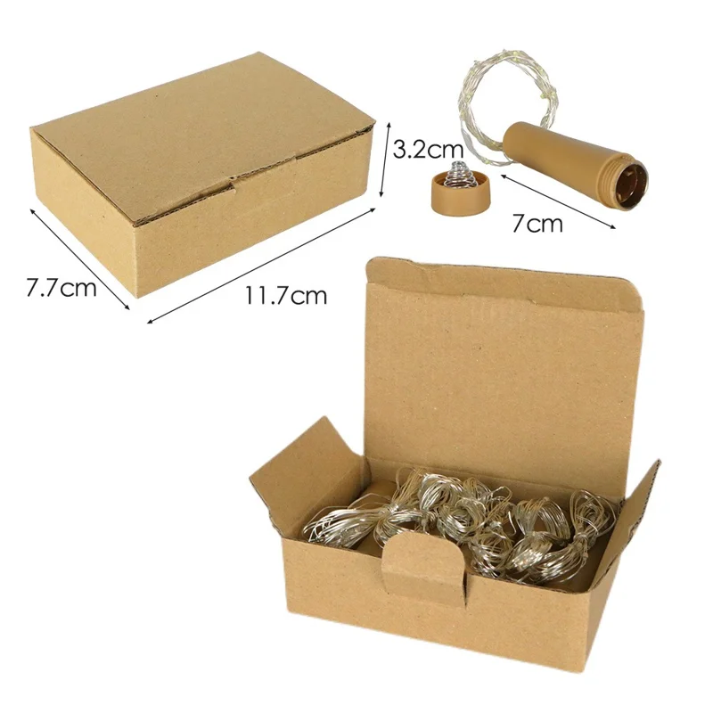 6Pcs / Set 1m 10-LED Wine Bottle Plug String Light Copper Wire LED Christmas Festival Lighting Decor - Multi-Color