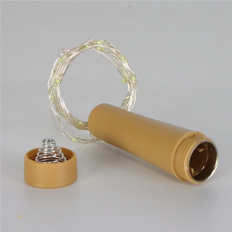 6 Stück / Set 1m 10-LED Weinflasche Stecker Lichterkette Kupferdraht LED Weihnachten Festival Beleuchtung Dekoration - warmweißes Licht