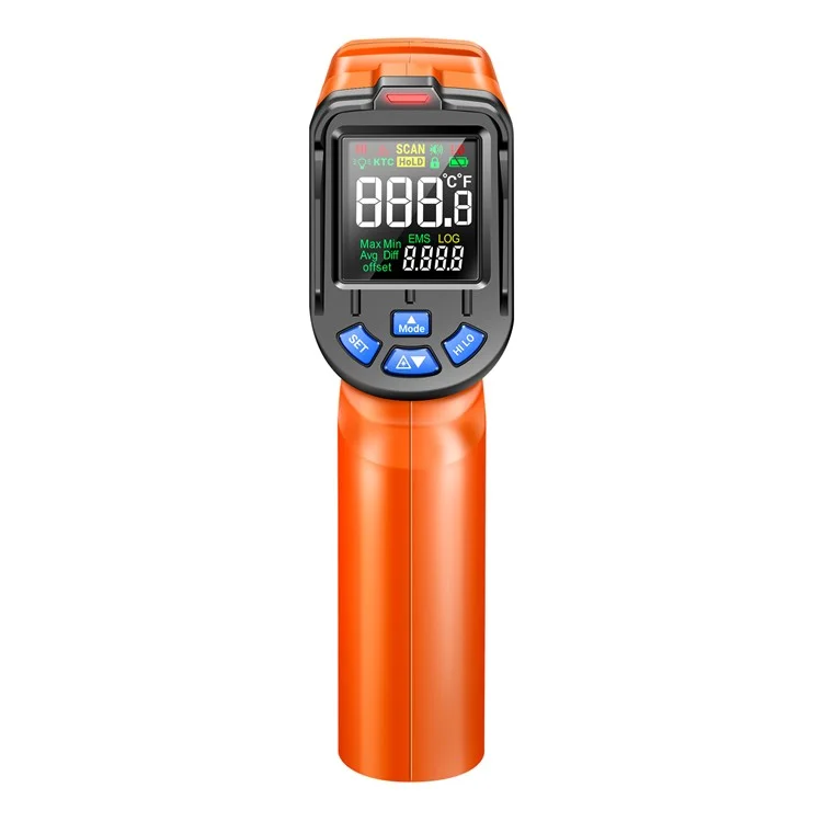 ANENG TH05 Portable Infrared Thermometers Handheld -20~650 Degree Temp Measurement with Digital Display - Orange