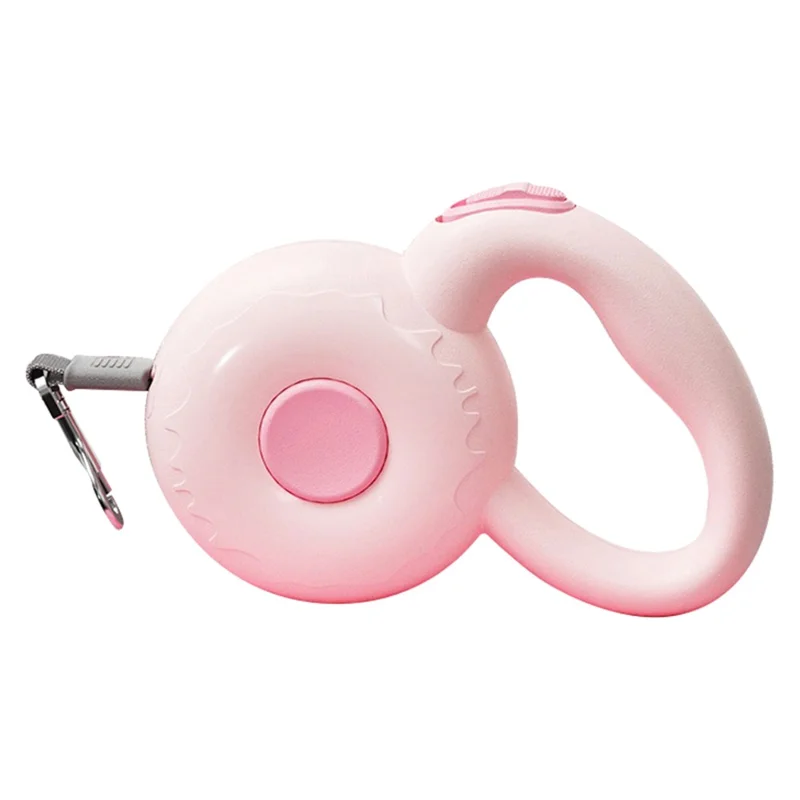 AIWO 3m Automatic Retractable Dog Leash Pet Traction Rope Dog Training Walking Lead Leash - Pink