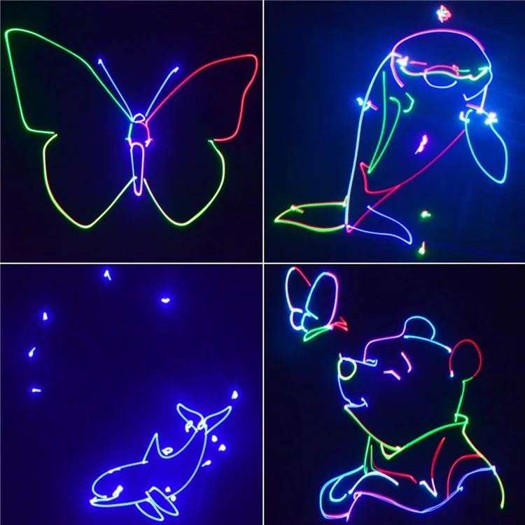 Voice-activated Animation Laser Light Home Laser Pattern Remote Control Projection Light, EU Plug