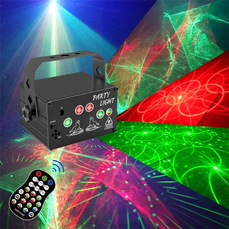 T10 Dreamy Laser Light Stage KTV Flash Light Voice-activated Remote Control Disco Party Atmosphere Lamp