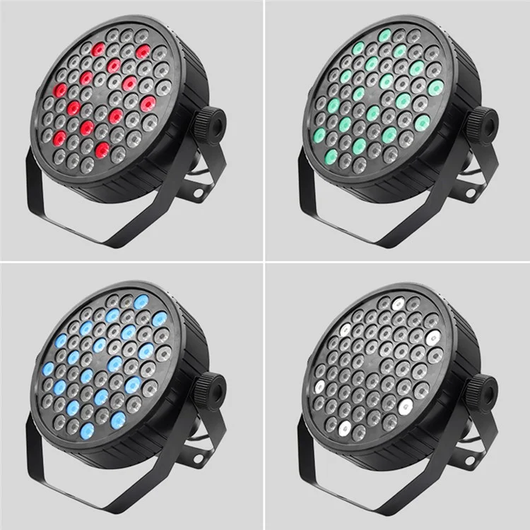 Lumière de scène à LED RVB 54 1W avec télécommande à 2 poignées pour éclairage d'ambiance pour club, KTV, discothèque, fête