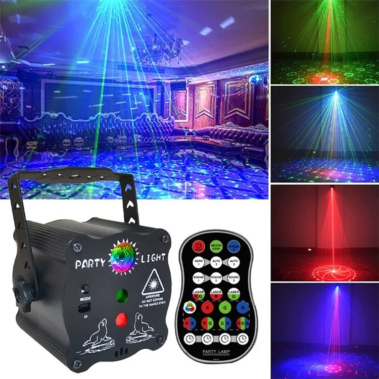 Luz Laser Portátil Miniatura R50 de Liga de Alumínio Auto / Voz / Controle Remoto Luz Interna com Alça