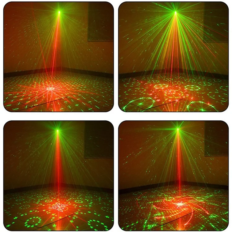 Luz Laser Portátil Miniatura R50 de Liga de Alumínio Auto / Voz / Controle Remoto Luz Interna com Alça