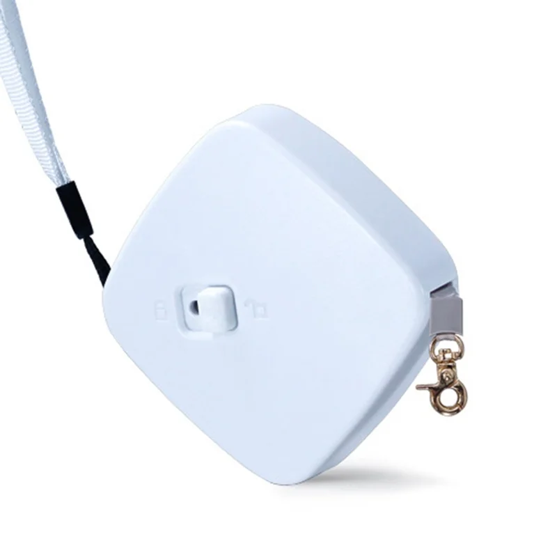 2m Retractable Dog Leash Anti-Pull Strong Nylon Tape Pet Traction Rope for Small Cats Dogs Gifts under 10kg - Square / White