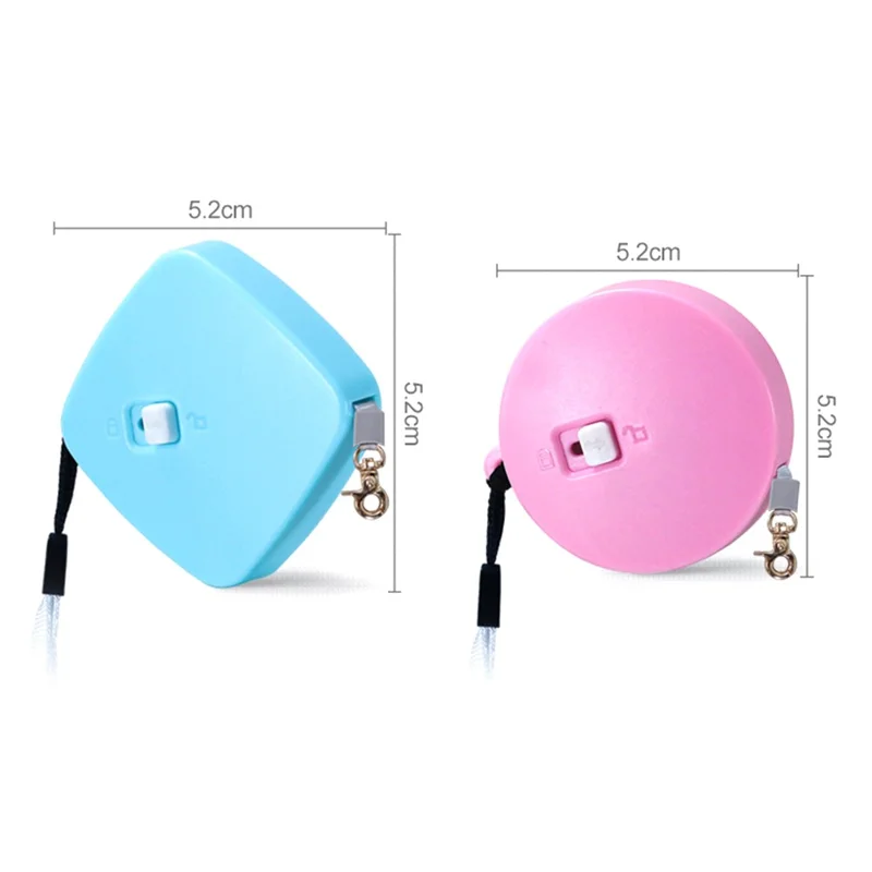 2m Retractable Dog Leash Anti-Pull Strong Nylon Tape Pet Traction Rope for Small Cats Dogs Gifts under 10kg - Circular / White