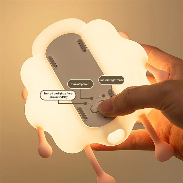 K-1156 Cute Sheep Bedside Sleeping Light Children Creative Night Light Touch Control Dimming Silicone Lamp (CE, FCC, CPC Certificated) - Negro