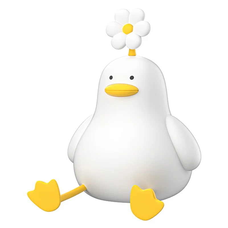 LLD-D09 Creative Duck Night Light Bedside Sleeping Light 3-Level Brightness Adjustment Touch Control Lamp with Phone Holder