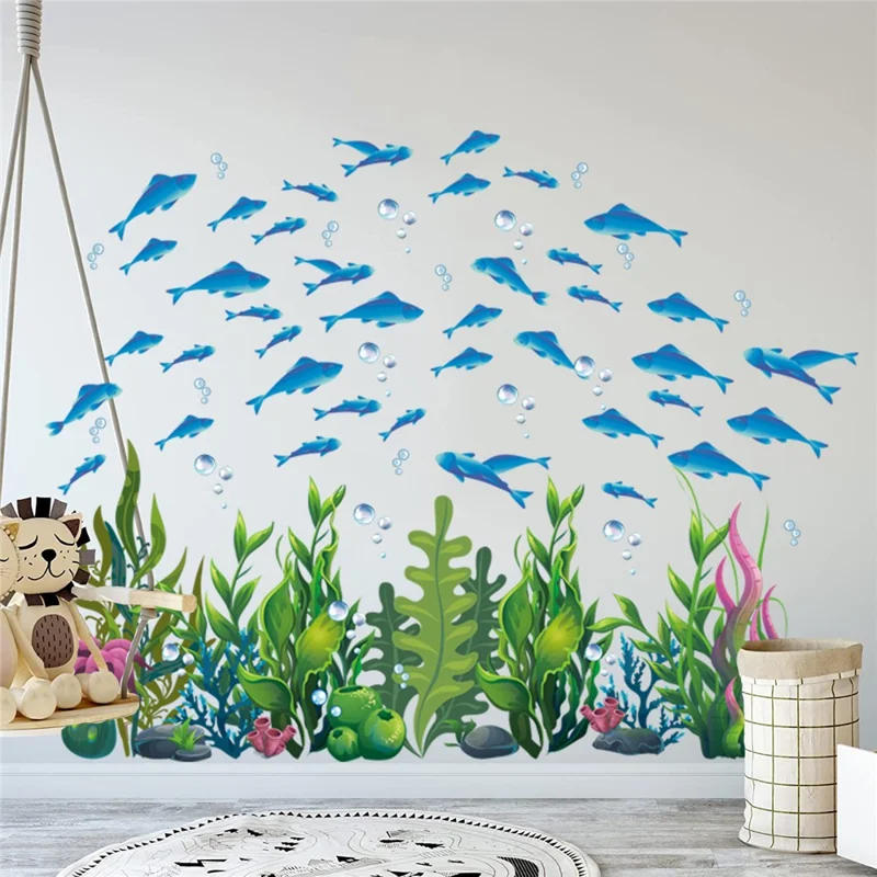2Pcs / Set Under The Sea World Wall Sticker PVC Decal Removable Wallpaper, 30*90cm (ST)