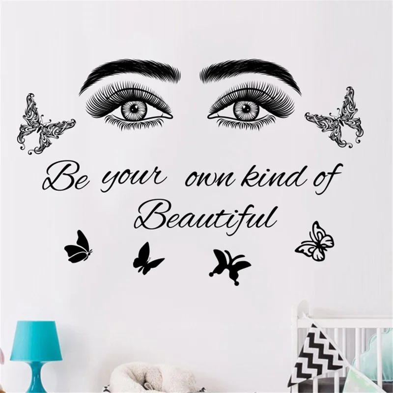 YJ2170 Be Your Own Kind of Beautiful Inspirational Quotes Sticker PVC Wall Decal, 30*90cm (ST)