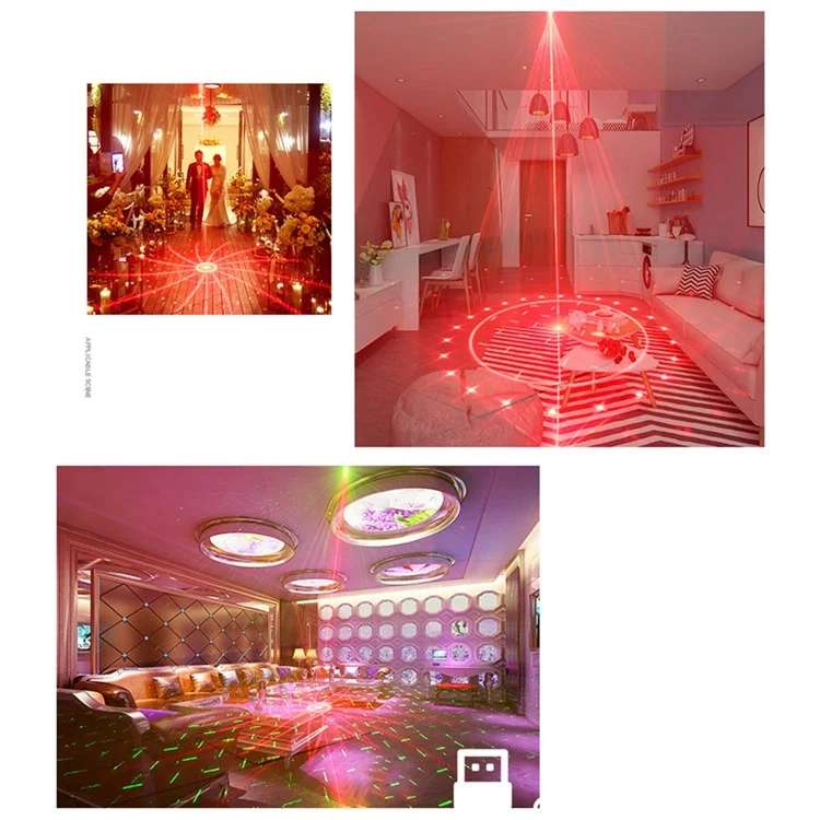 Fase di luce laser R80 Mini KTV Party Lampada decorativa in lega di alluminio Controllo a distanza attivato dalla voce Lampada atmosferica - Argento