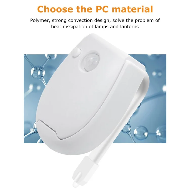 Toilet Night Light Smart Motion Sensor LED Lamp for Toilet Bowl Seat 7-Colors Changing Light